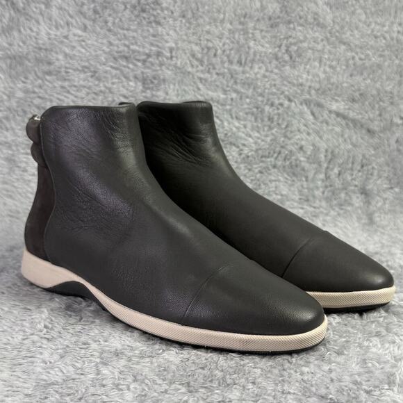 Sava Softwalk Hope Booties Gray Leather Women's Size 9.5 Comfortable Ankle Boot - Picture 1 of 9